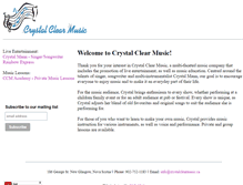 Tablet Screenshot of crystalclearmusic.ca